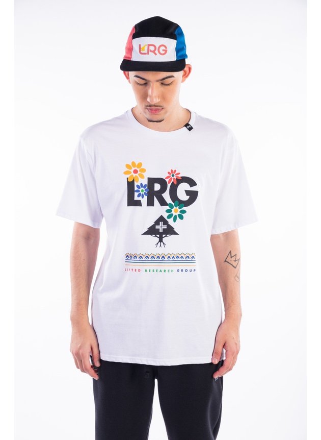 camiseta lrg arvore floral bright side of life masculino branco hyped 91 6