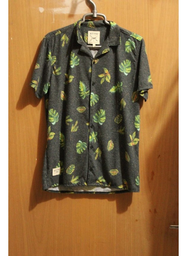 Camisa Polo Oceano Desfibrado Masculina   Preto Verde 4