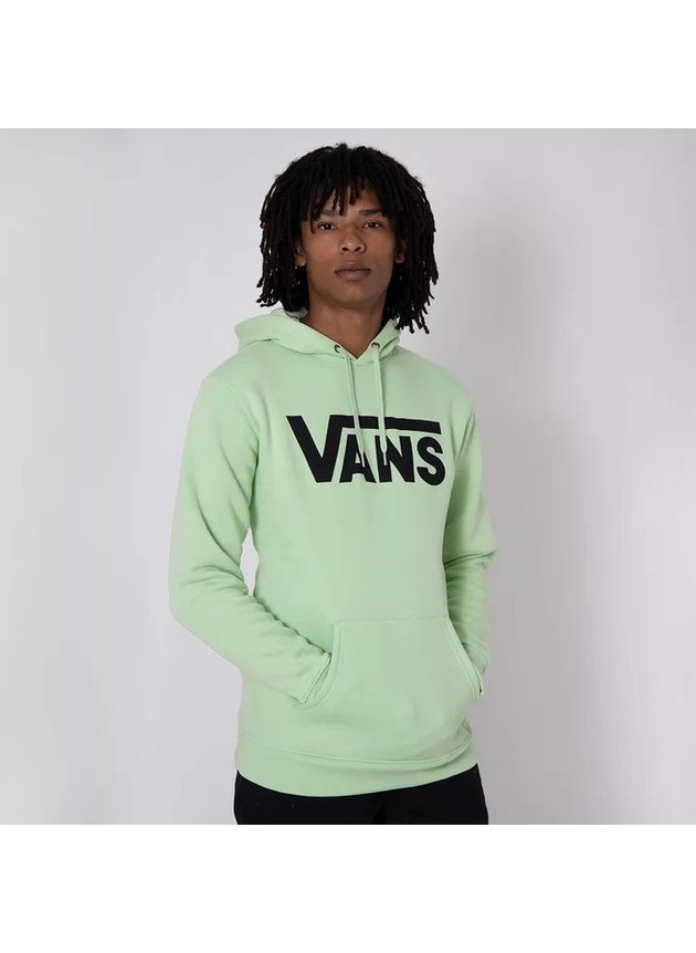 moletom vans canguru masculino classic hoddie celadon green verde claro hyped 91 4