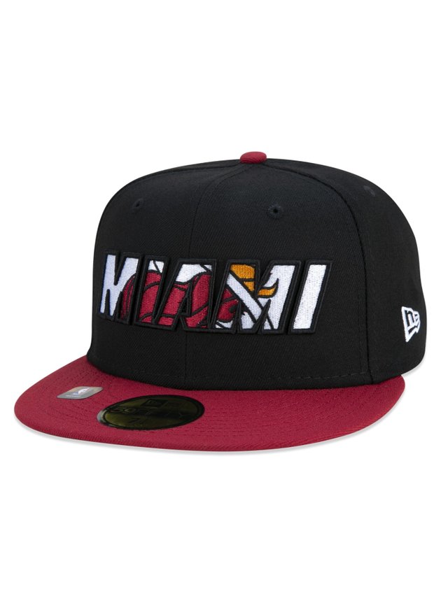 Bon New Era 59Fifty Miami Heat NBA Fechado Authentic Draft Series Aba Reta   hyped 91