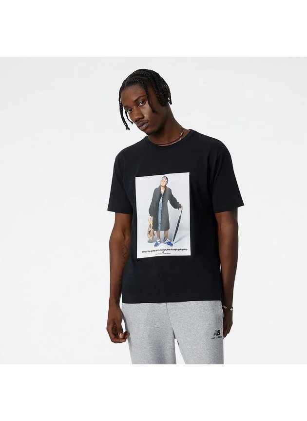 camiseta new balance grandpa masculina preto hyped 91 4