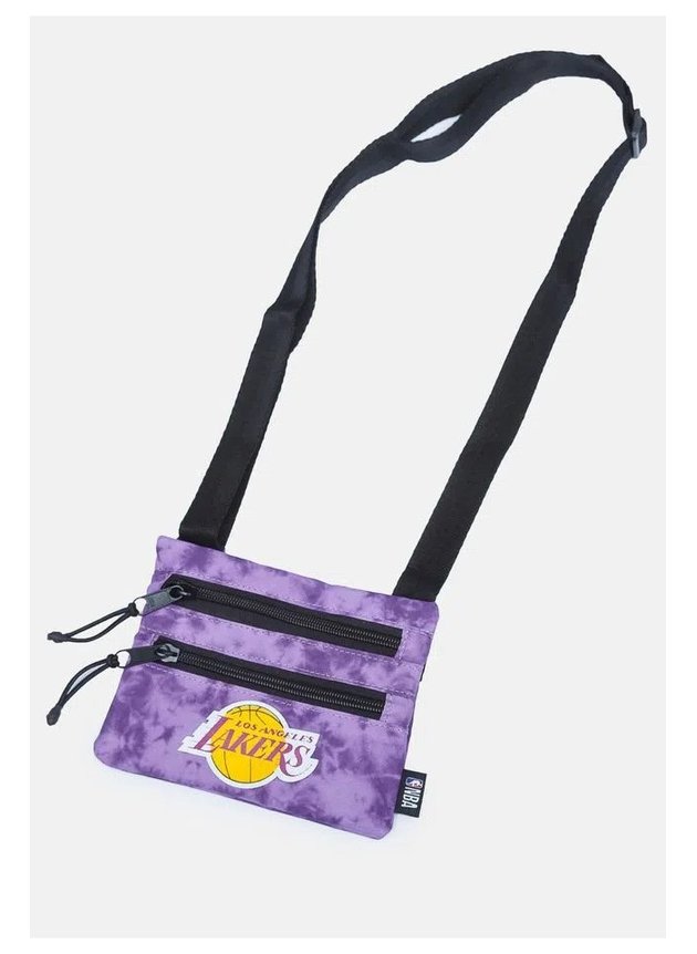bolsa shoulder bag nba los angeles lakers roxo tie dye hyped 91 3