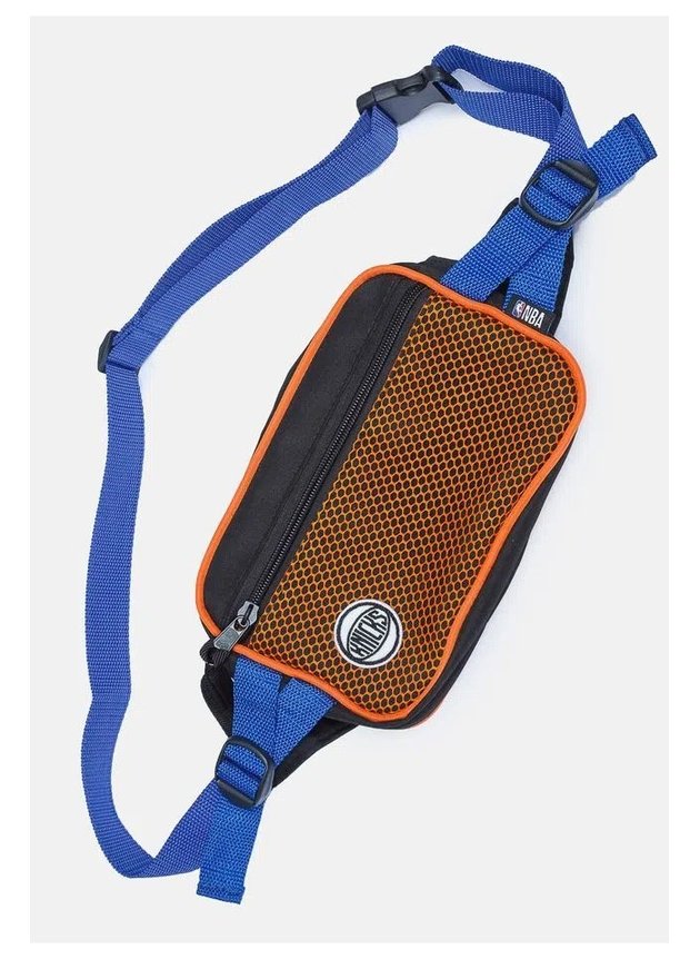 pochete nba new york knicks unissex preto laranja hyped 91 3