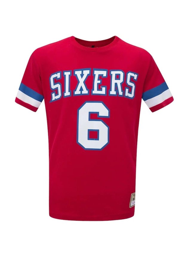 camiseta nba philadelphia 76ers sixters mitchell ness erving 6 hyped 91 4