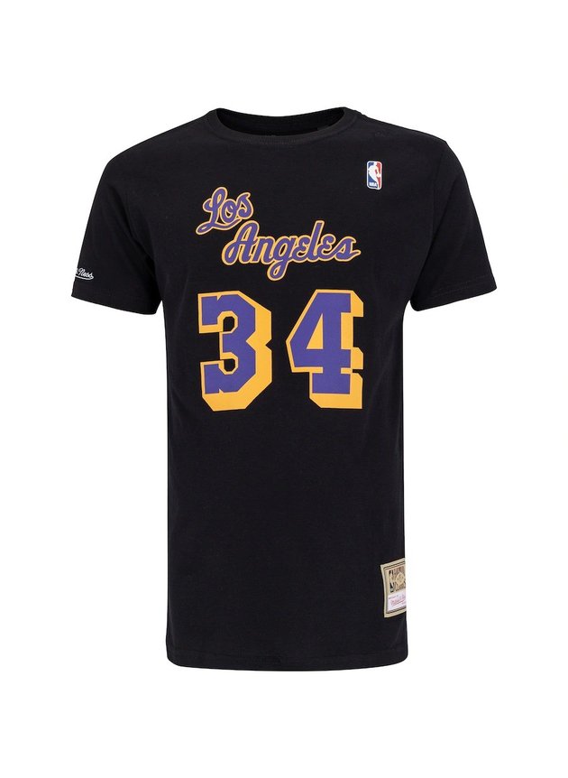 camiseta mitchell ness nba los angeles lakers o neal 34 preto hyped 91 5