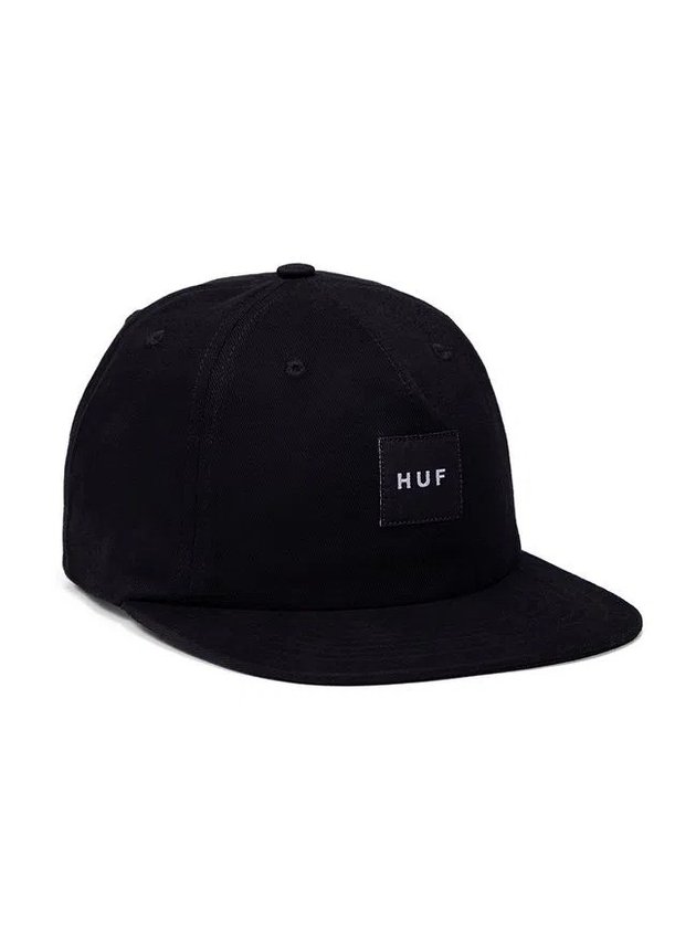 bone huf aba reta unstructure box logo snapback preto hyped 91