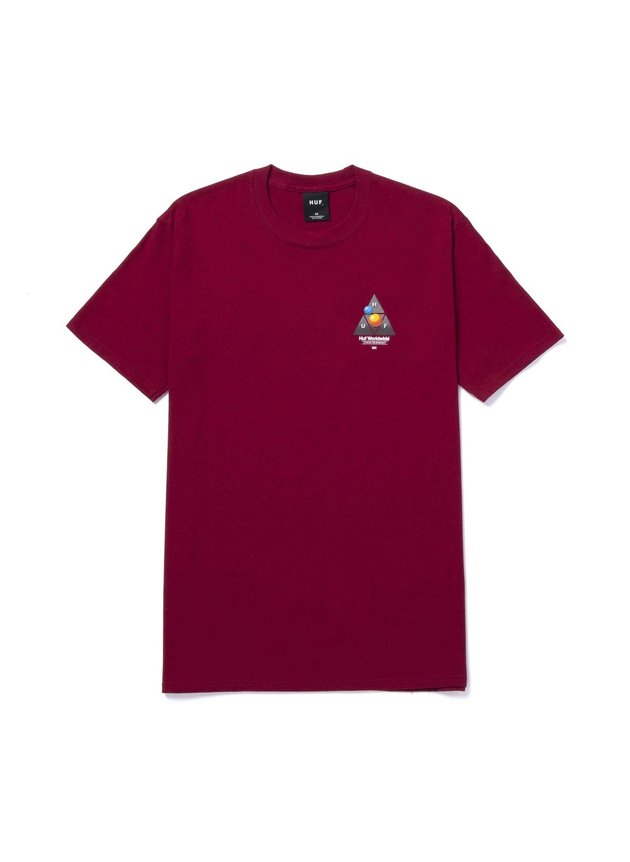 camiseta huf skate video format masculina vinho hyped 91 4