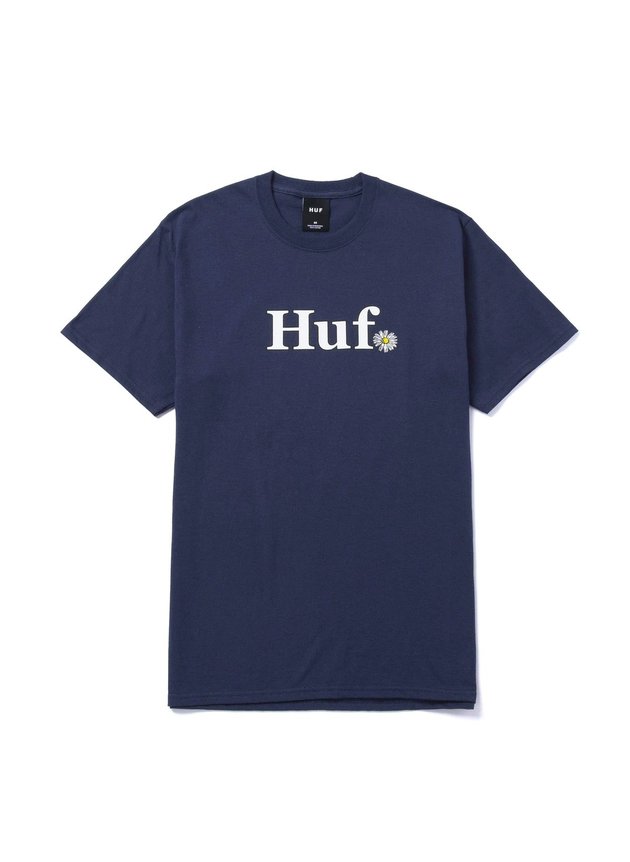 camiseta huf skate in bloom masculina azul marinho hyped 91
