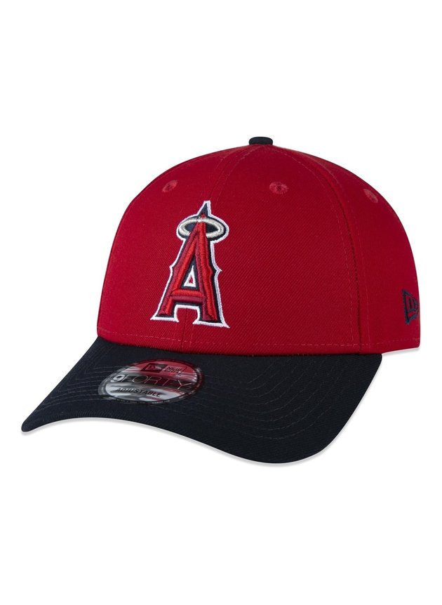 bone mlb los angeles angels de beiseball 9forty snapback aba curva vermelho hyped 91