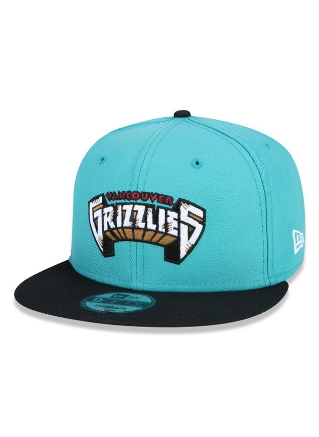 bone de basquete new era nba memphis grizzlies aba reta snapback 9fifty verde agua hyped 91 6