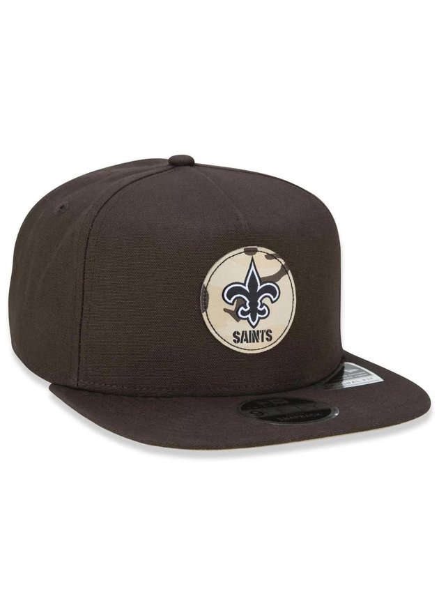 bone futebol americano 9fifty original fit a frame snapback aba reta nfl new orleans saints marrom hyped 91