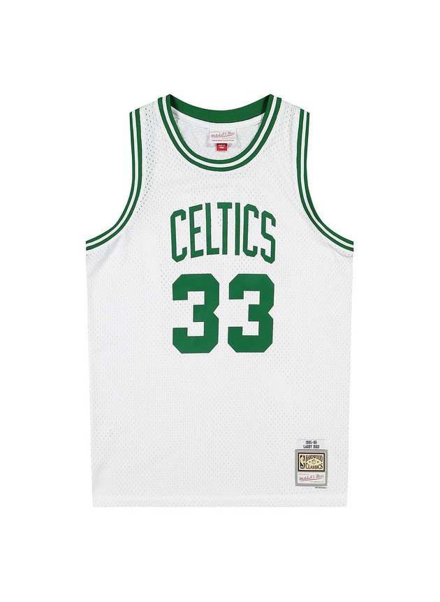 jersey mitchell ness nba swingman boston celtics larry bird 33 1985 86 branco verde 4