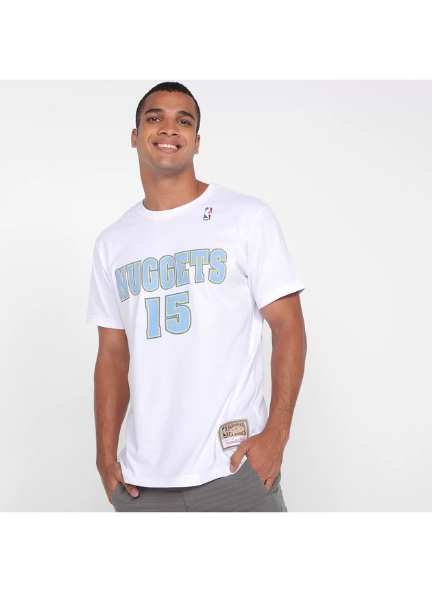 camiseta mitchell ness nba denver nuggets anthony 15 branco hyped 91 4