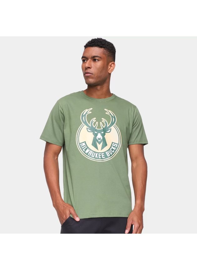 camiseta nba milwaukee bucks big logo verde escuro hyped 91 4