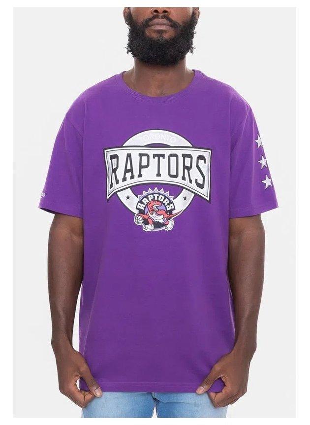 camiseta mitchell ness nba toronto raptors roxo team star hyped 91 2