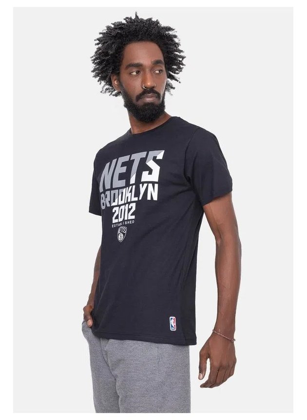 camiseta plus size nba brooklyn nets spotlight masculina hyped 91 4