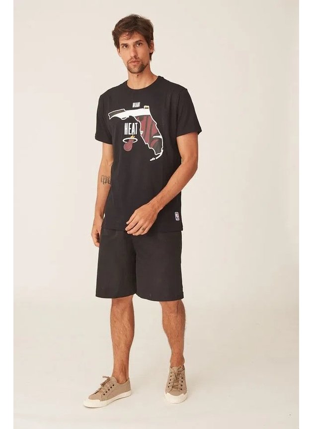 camiseta nba basquete miami heat casual masculina hyped 91 4
