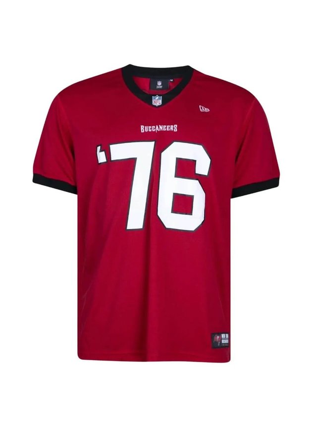 camisa jersey new era nfl tampa bay buccaneers vermelho hyped 91
