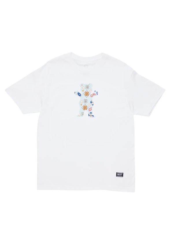 camiseta grizzly griptape when in rome tee branco azul hyped 91