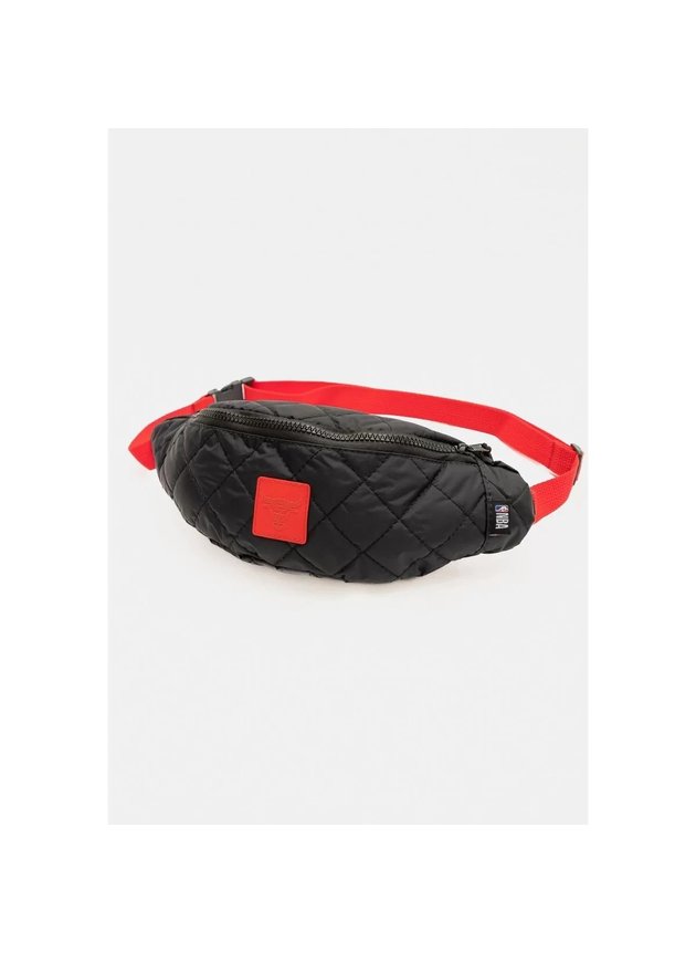 pochete nba chicago bulls em matelasse preto vermelho hyped 91 5
