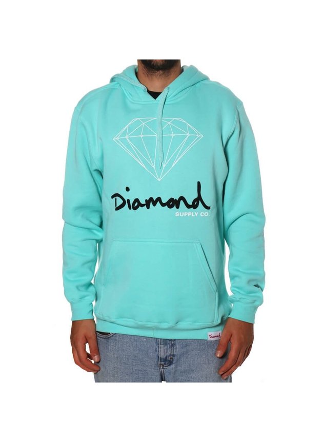 moletom diamond supply brilliant logo hoodie diamond blue hyped 91