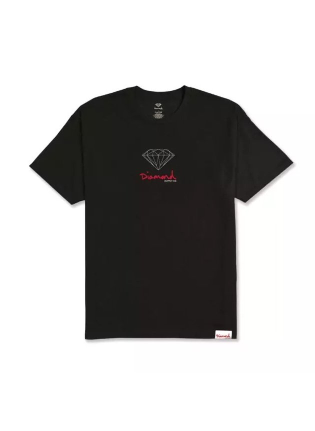 camiseta diamond small brilliant logo tee preto hyped 91