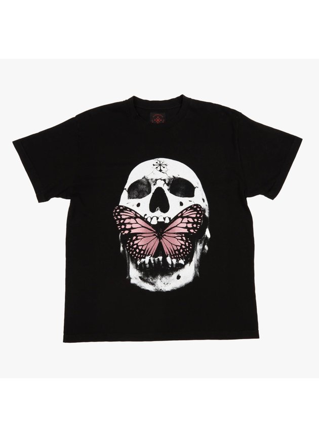 Camiseta Disorder Skateboards Butterfly Skull Tee Masculina   Preto   hyped 91