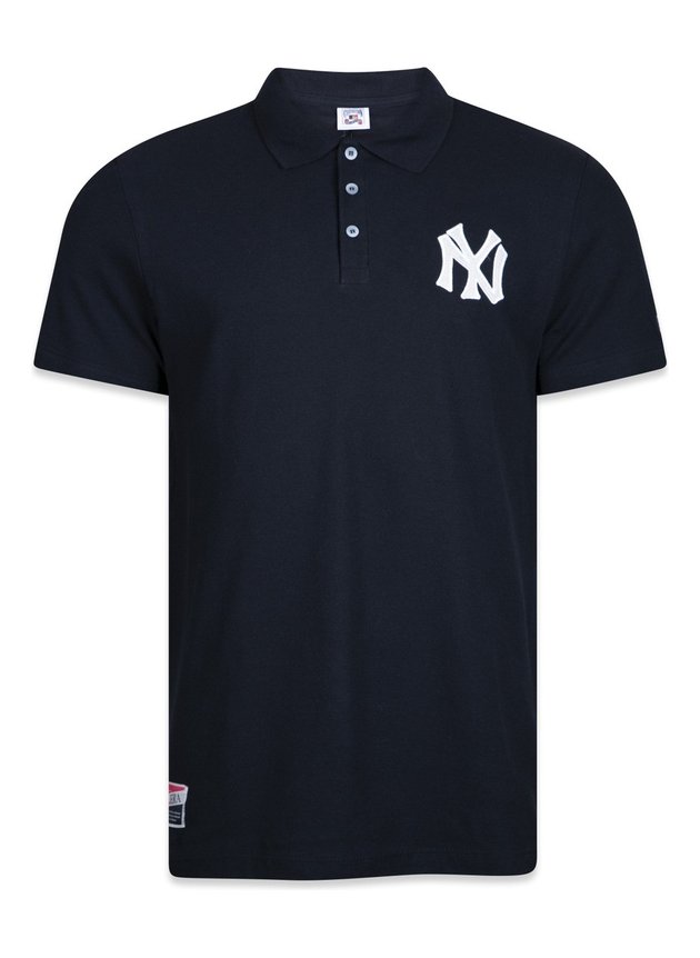 camisa polo new era mlb new york yankees modern preto hyped 91