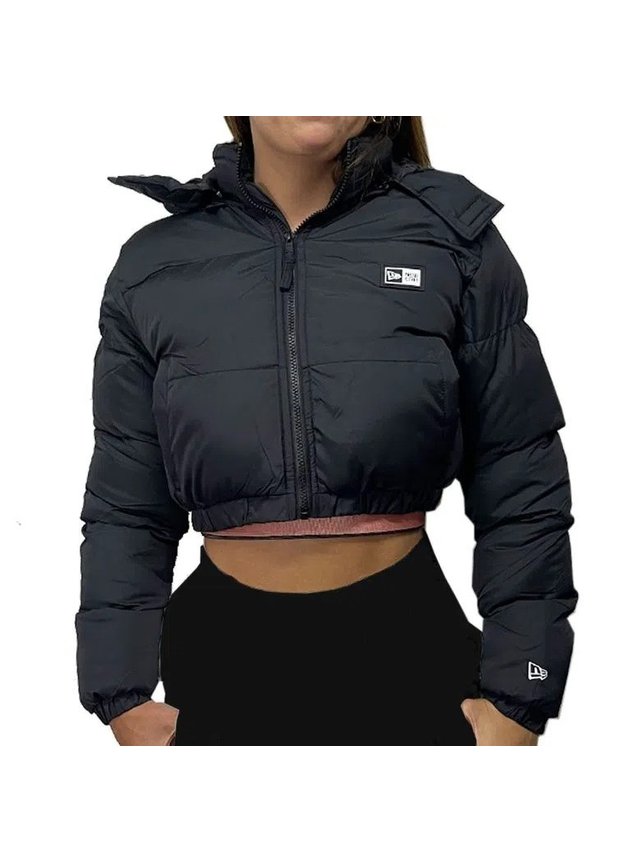 jaqueta feminina puffer cropped new era girls hyped 91