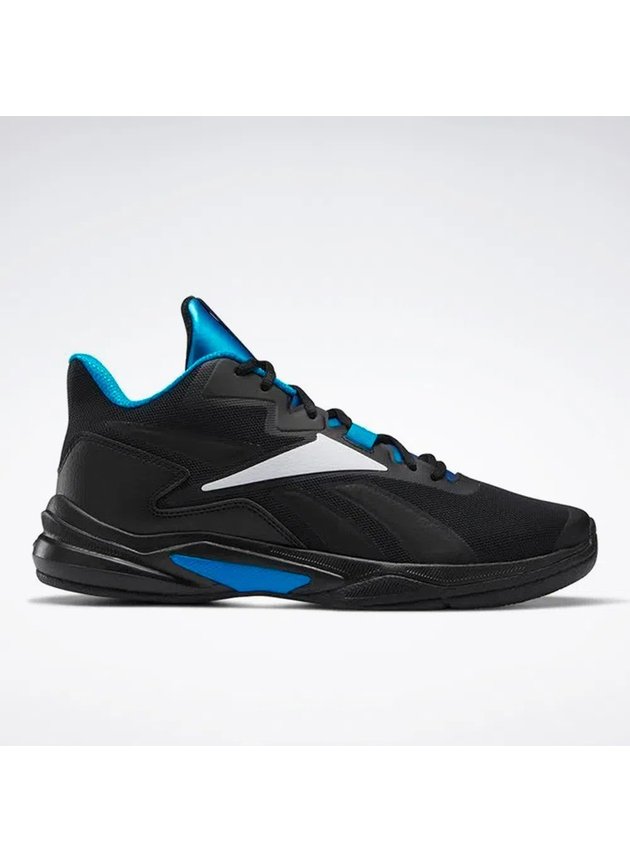 tenis reebok vision mid de basquete masculino preto azul hyped 91