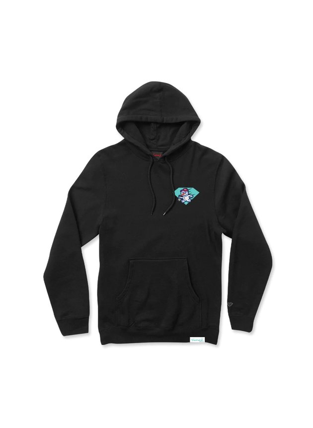 moletom canguru diamond supply snow man com capuz preto hyped 91