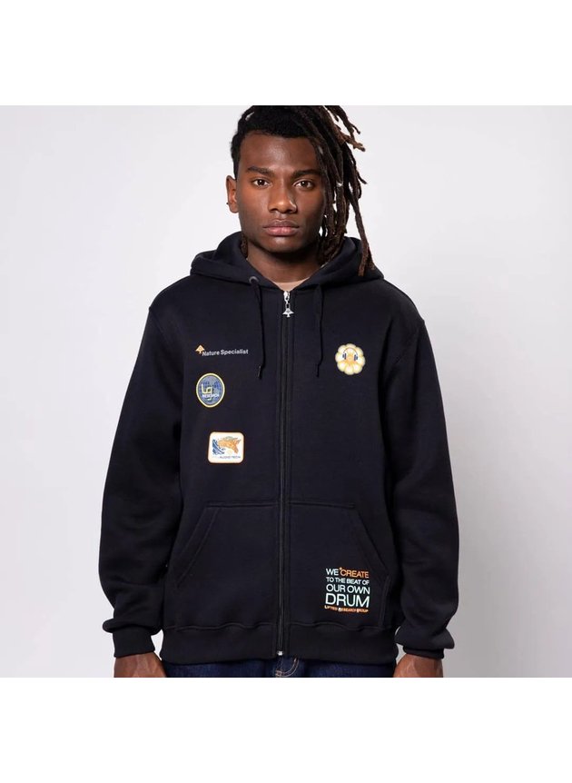 moletom lrg canguru de ziper nature especialist preto hyped 91 2