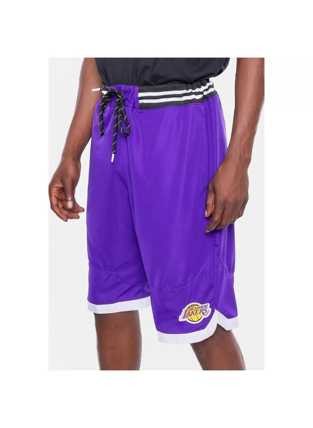 bermuda de basquete nba los angeles lakers gallon roxo hyped 91