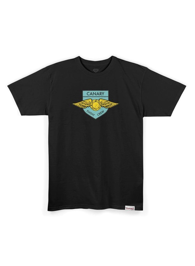 camiseta diamond supply canary flight crew masculino hyped 91
