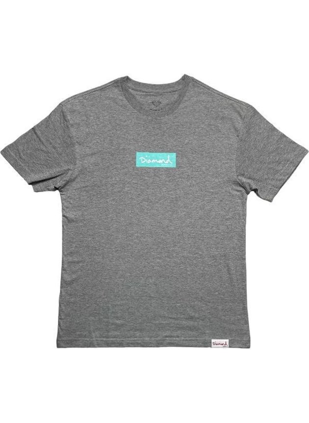 camiseta diamond supply og mini box tee cinza hyped 91