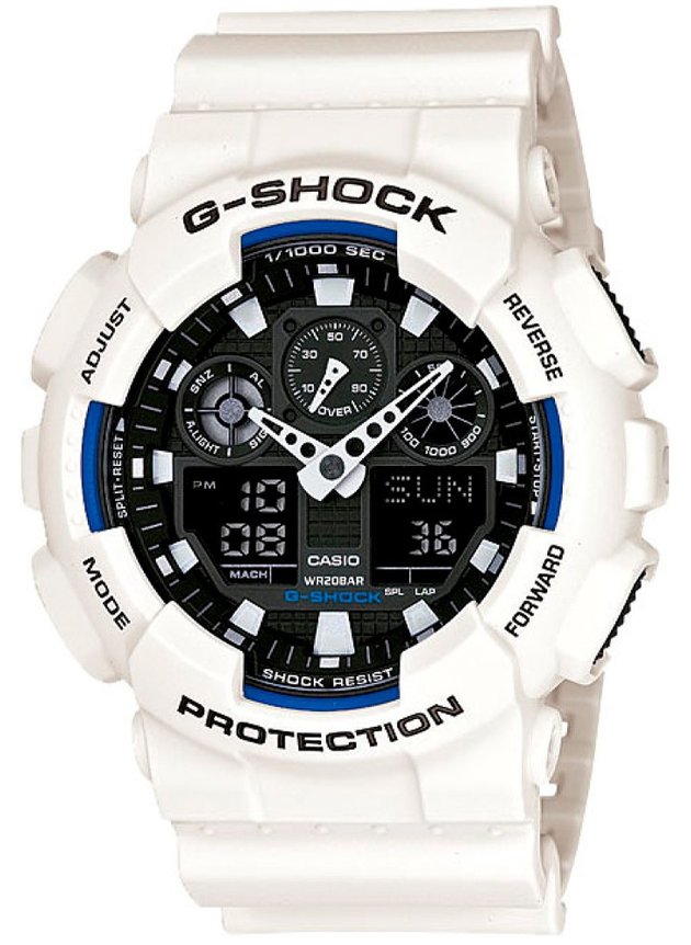relogio casio g shock ga 100 masculino branco hyped 91