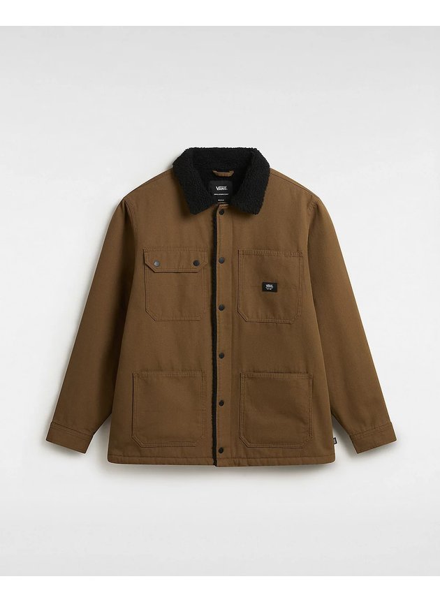 jaqueta sherpa vans drill chore coat masculino marrom hyped 91