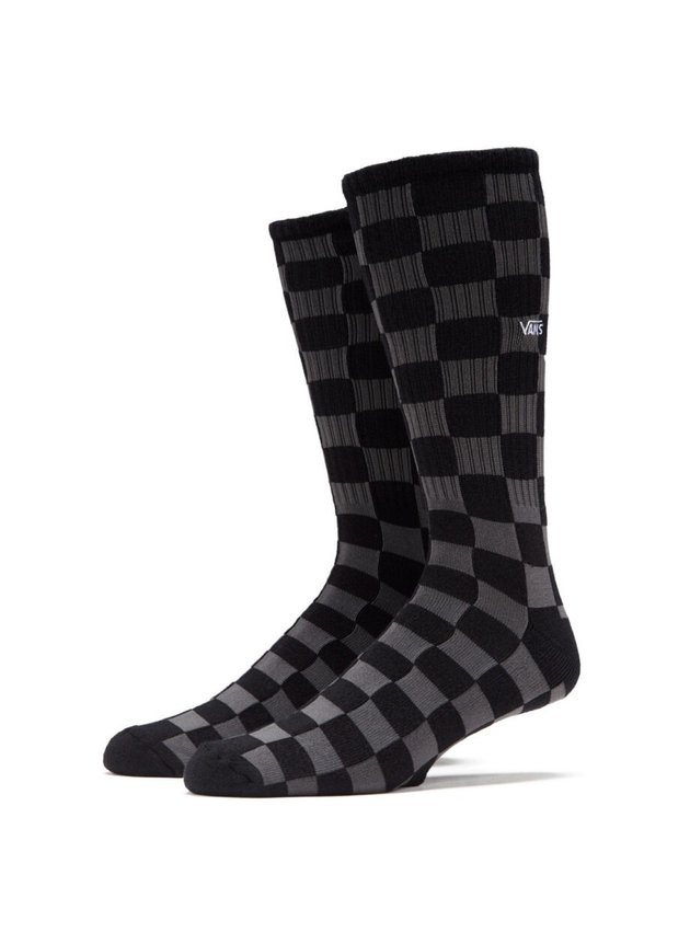 meia vans cano alto checkeboard crew hyped 91 2