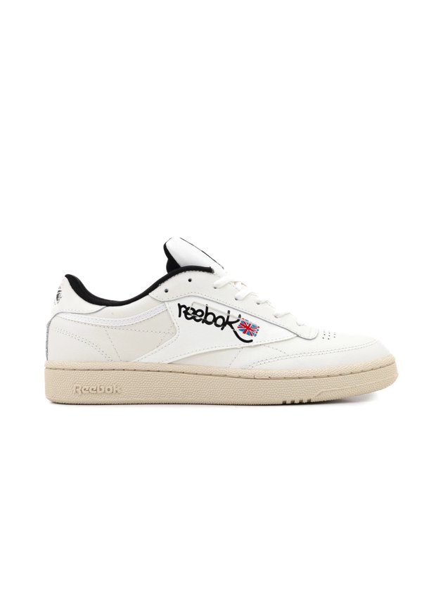 tenis reebok club c 85 chalk paper white branco hyped 91